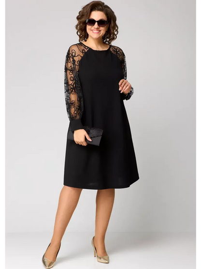 Isabella | Élégant Noir Dentelle Robe