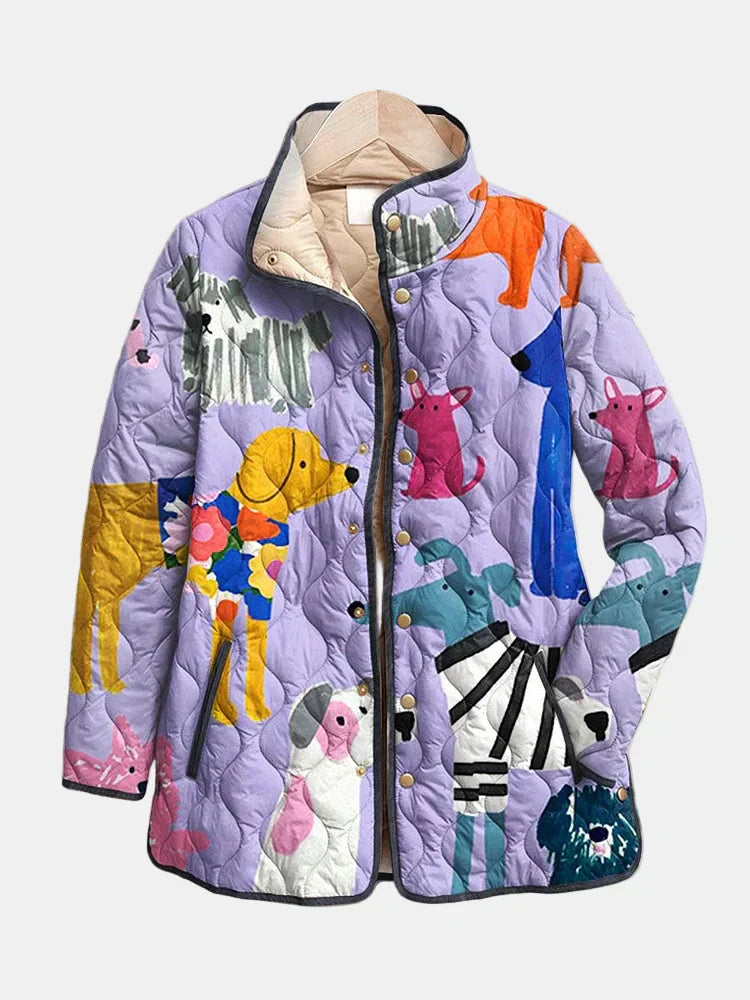 Chloé | Veste Matelassée à Motif Chien