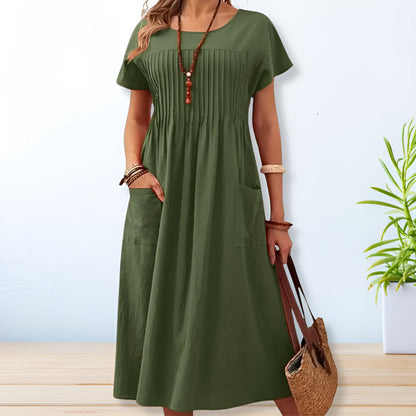Isabella | Fluide Robe Mi-Longue with Pockets