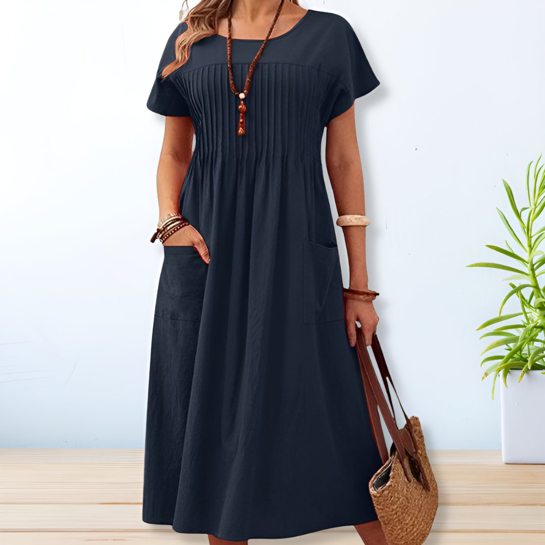 Isabella | Fluide Robe Mi-Longue with Pockets