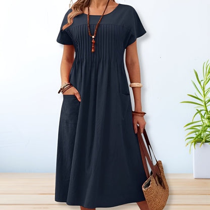 Isabella | Fluide Robe Mi-Longue with Pockets