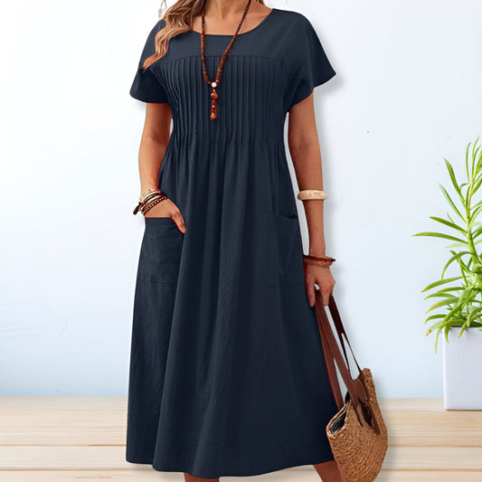 Isabella | Fluide Robe Mi-Longue with Pockets