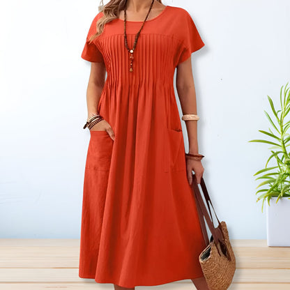 Isabella | Fluide Robe Mi-Longue with Pockets