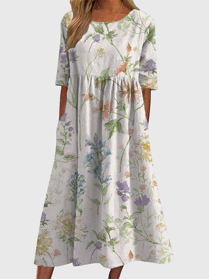 Aria | Brodé Robe Mi-Longue