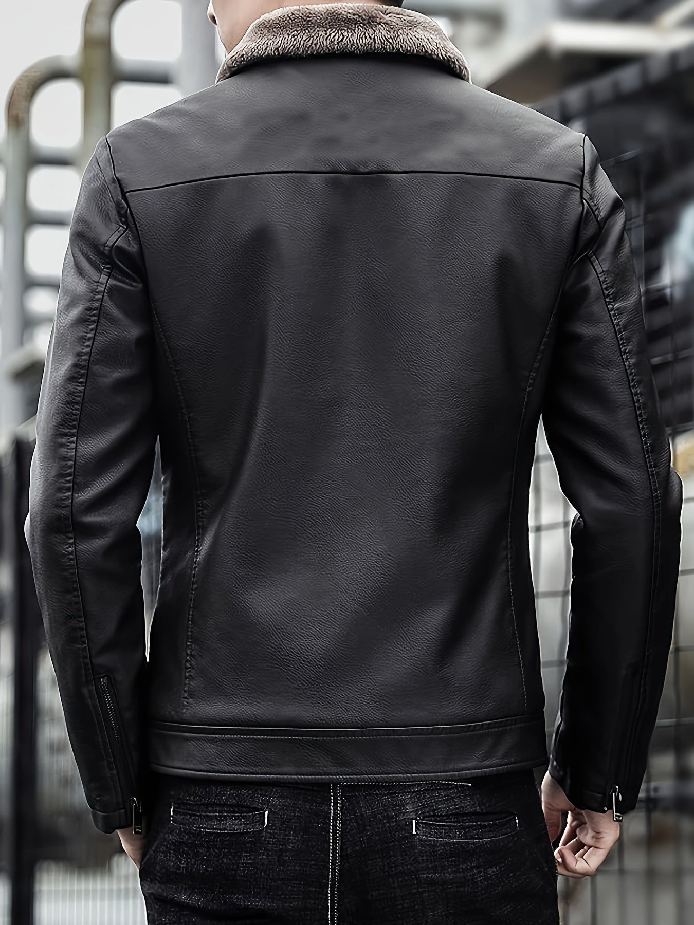 Loïc | Veste Biker Moderne en Cuir Synthétique