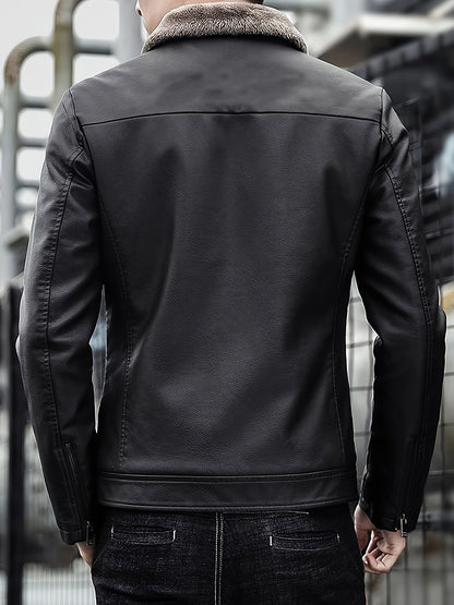 Loïc | Veste Biker Moderne en Cuir Synthétique