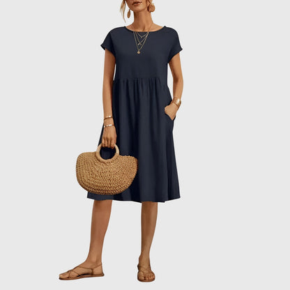 Celeste | Fluide Printemps Robe Mi-Longue