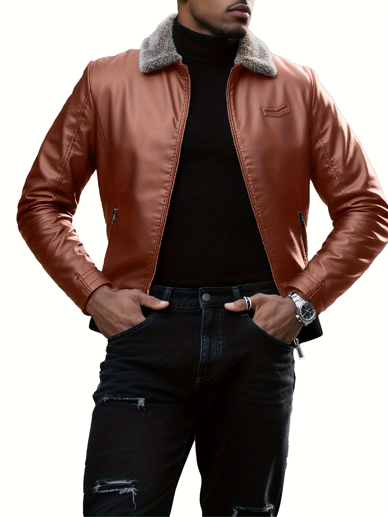 Eliott | Veste Aviateur Doublée Shearling
