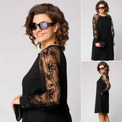 Isabella | Élégant Noir Dentelle Robe