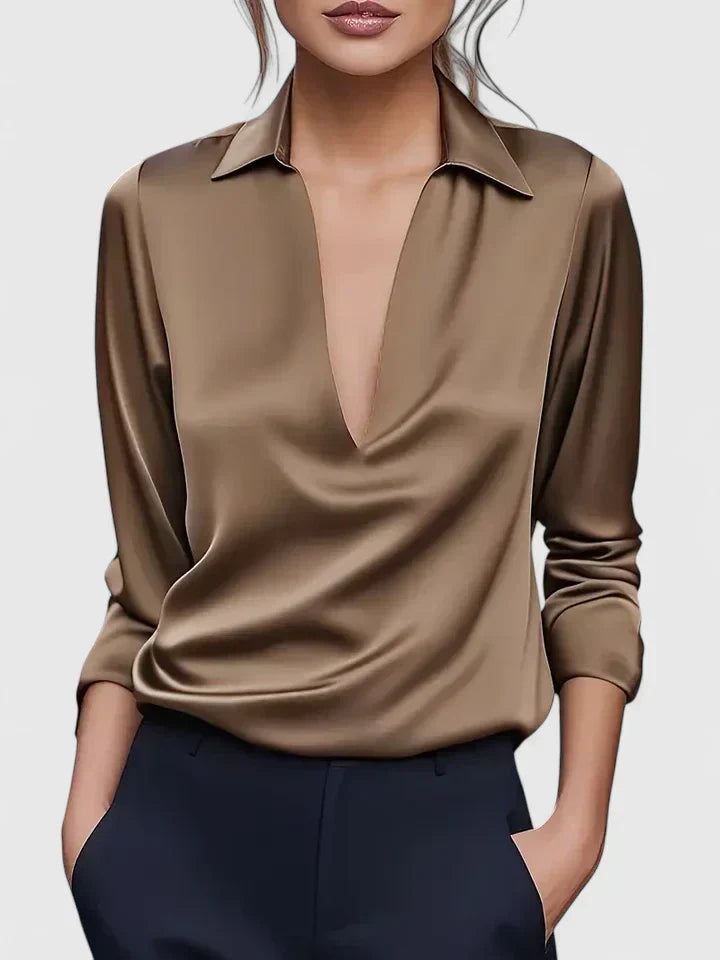 Naomi | Sophistiqué Col en V Blouse