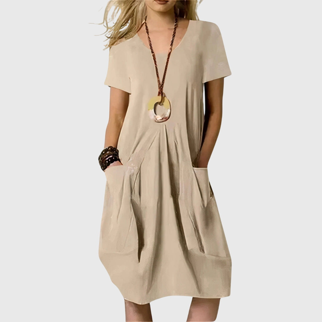 Stella | Portefeuille-Style Robe Mi-Longue
