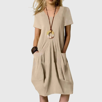 Stella | Portefeuille-Style Robe Mi-Longue