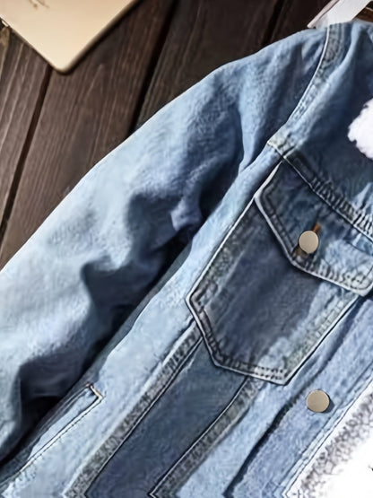 Apolline | Veste Denim Doublée Sherpa