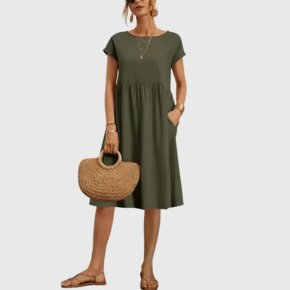 Celeste | Fluide Printemps Robe Mi-Longue