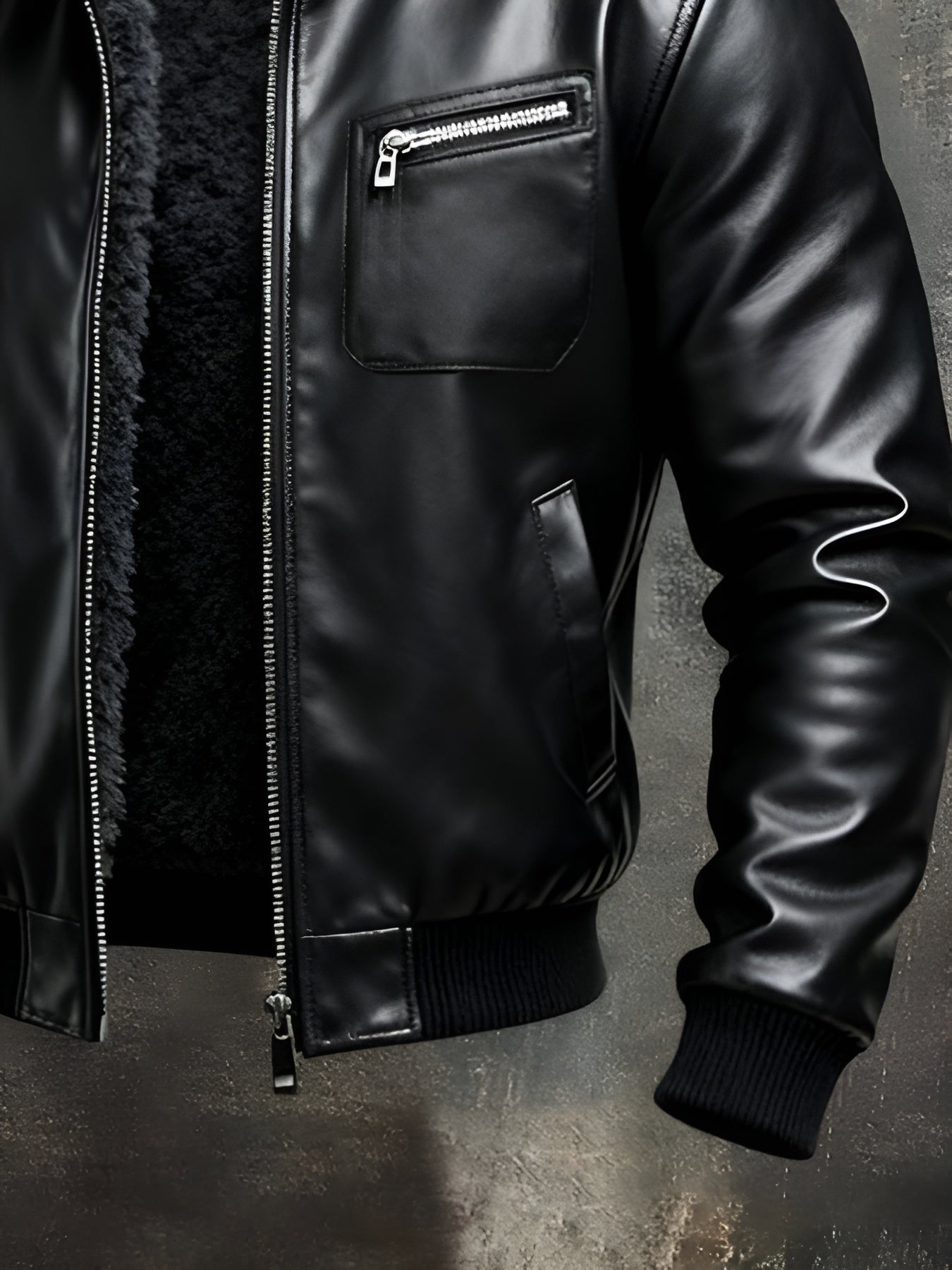 Clémence | Veste en Cuir Noir