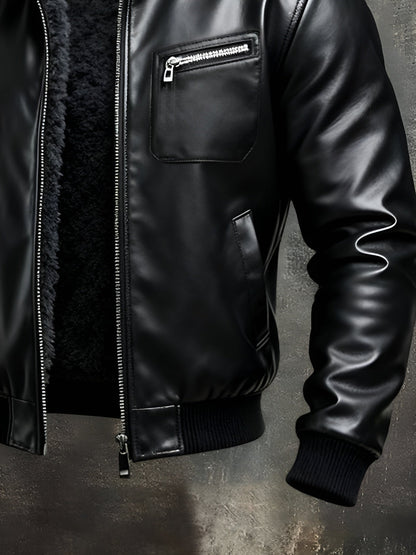 Clémence | Veste en Cuir Noir