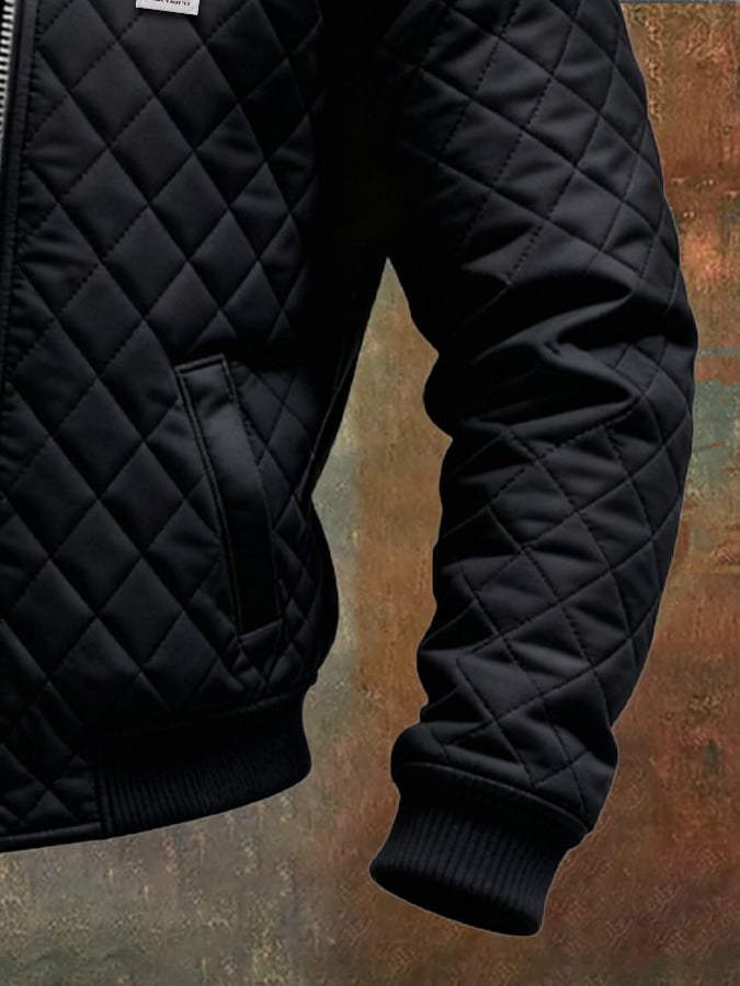 Valentin | Parka Matelassée à Épaules Cuir