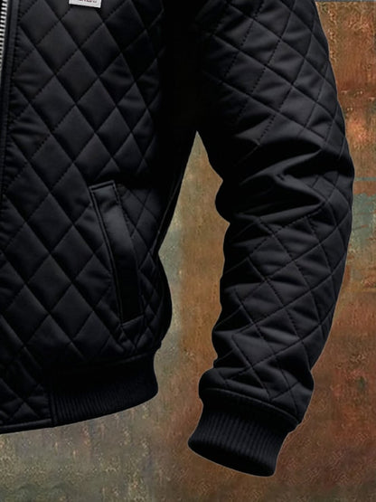 Valentin | Parka Matelassée à Épaules Cuir
