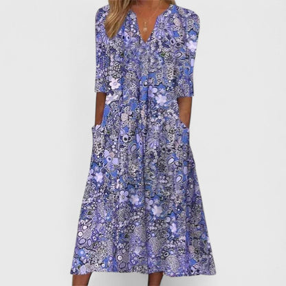 Ophelia | Floral Robe Mi-Longue