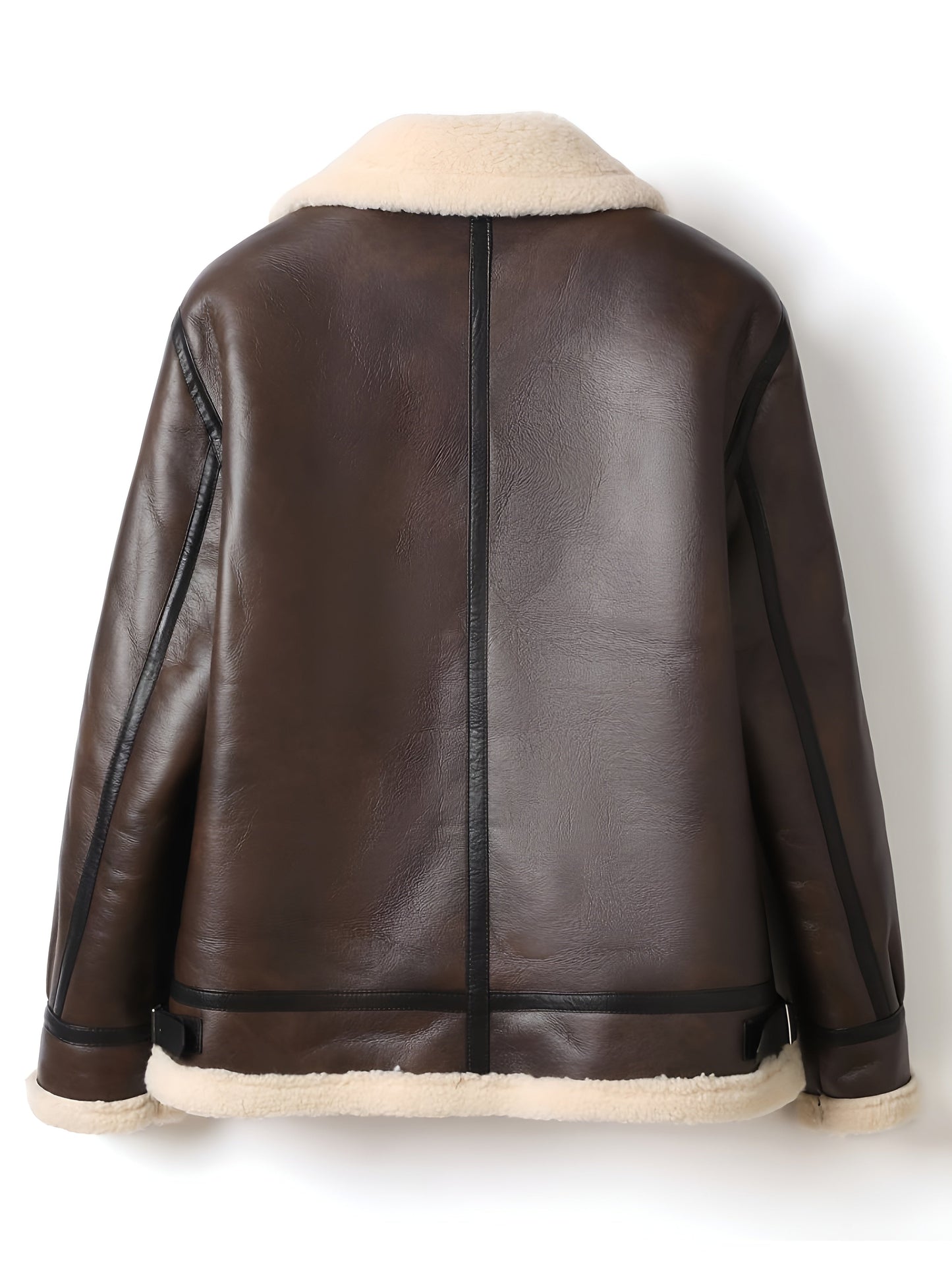 Aurèle | Veste Motard Shearling Marron