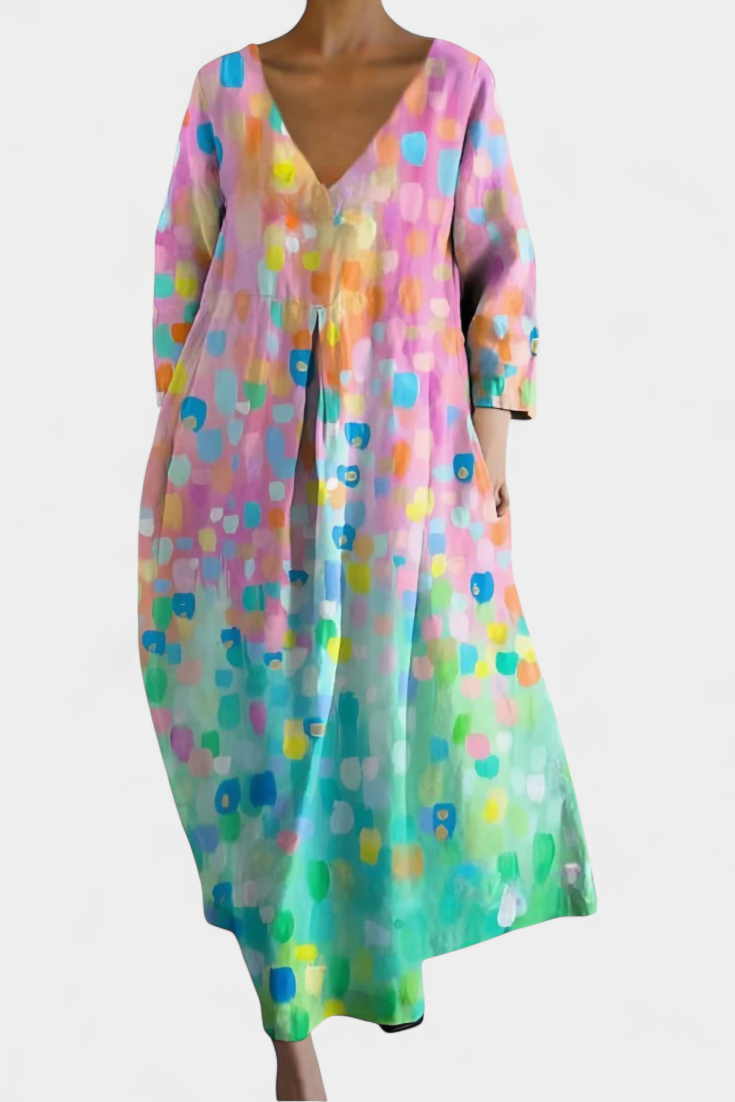 Evangeline | Col en V Robe Longue