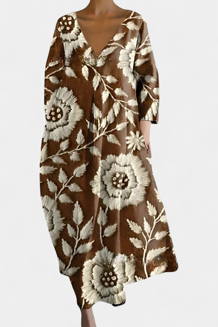 Evangeline | Col en V Robe Longue