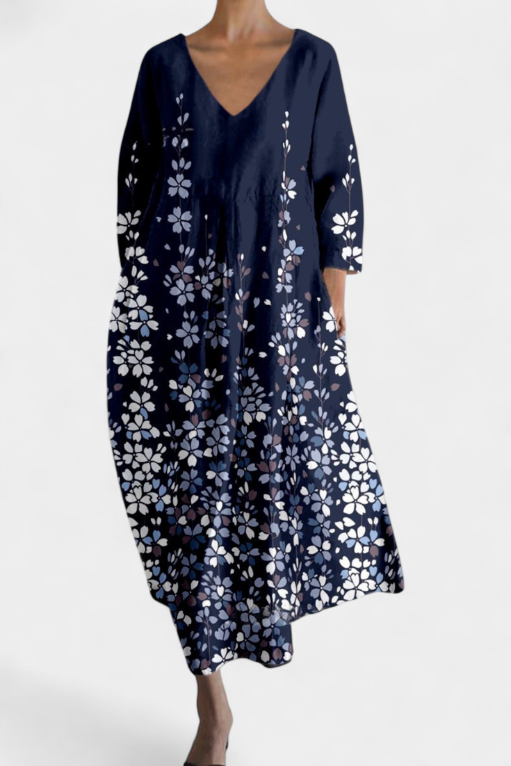 Evangeline | Col en V Robe Longue