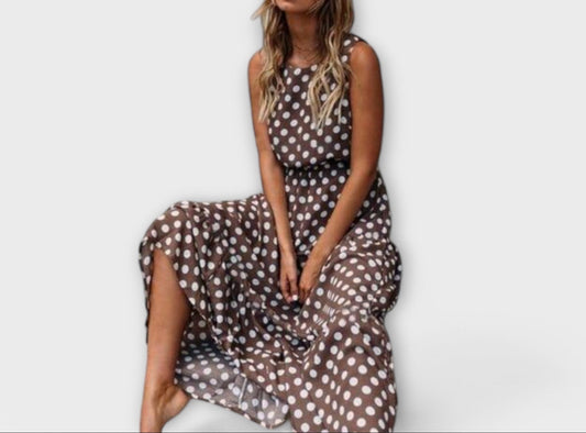 Léa | Robe Midi Bohème Pois