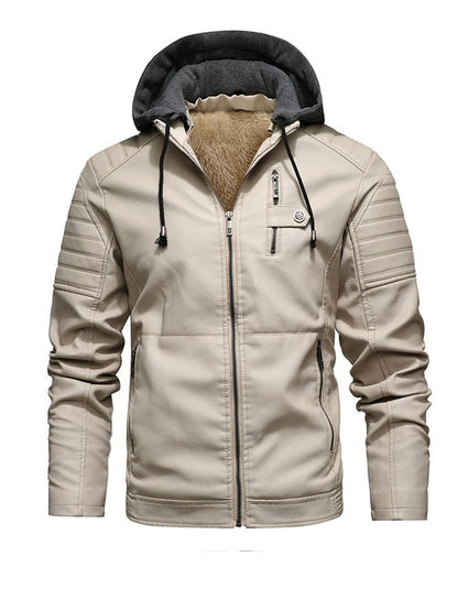 Bastien | Veste Cuir Synthétique à Capuche
