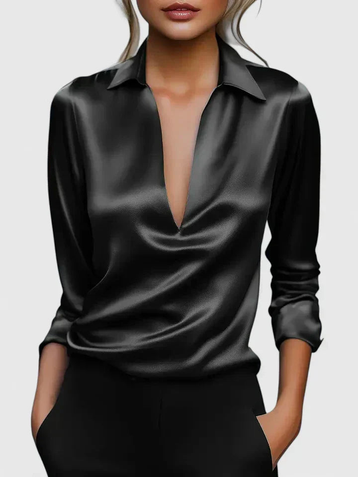 Naomi | Sophistiqué Col en V Blouse