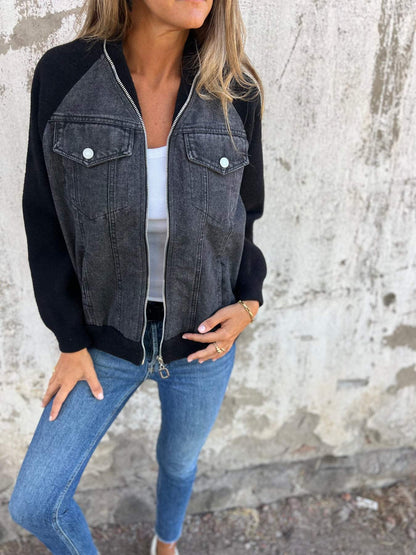 Anaïs | Veste Décontractée Col V à Zip