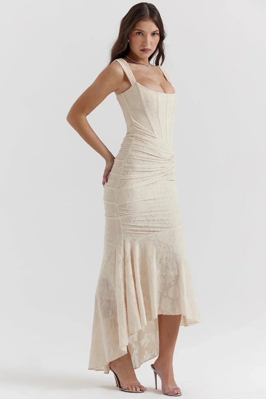 Seraphina | Sculpted Corset Robe Longue