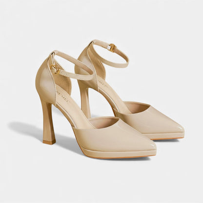 Gabrielle | Pointed Cuir Cheville-Bride Escarpins