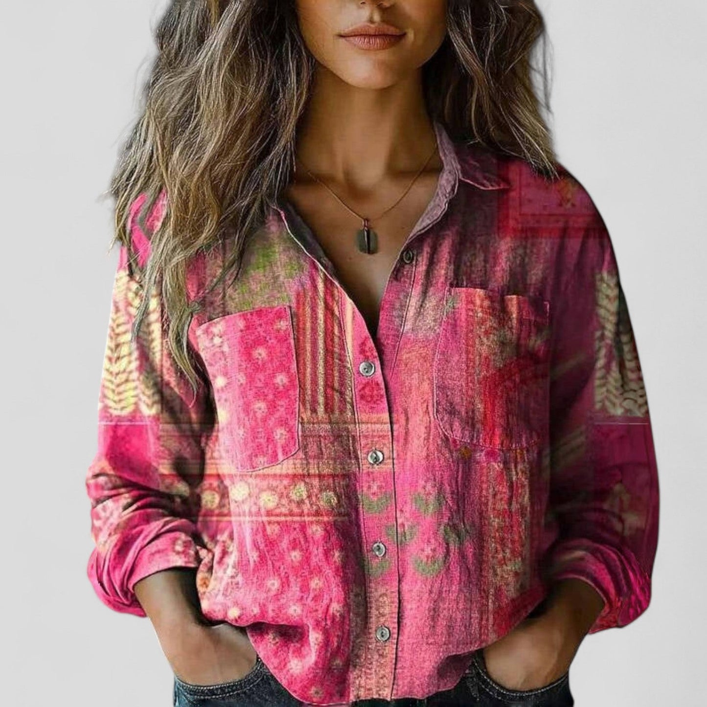 Luna | Gradient Button-Up Chemise