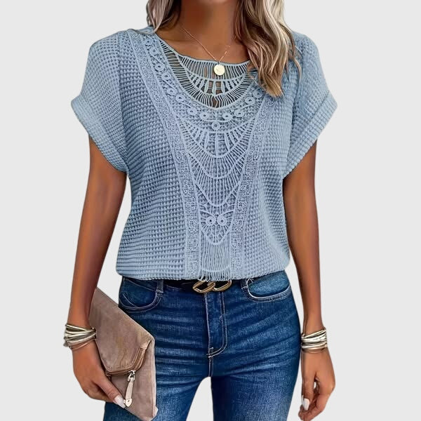 Celeste | Dentelle-Détail Ibiza Blouse