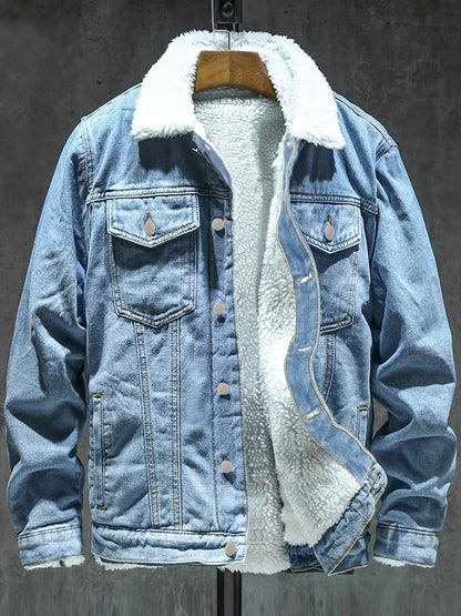 Apolline | Veste Denim Doublée Sherpa