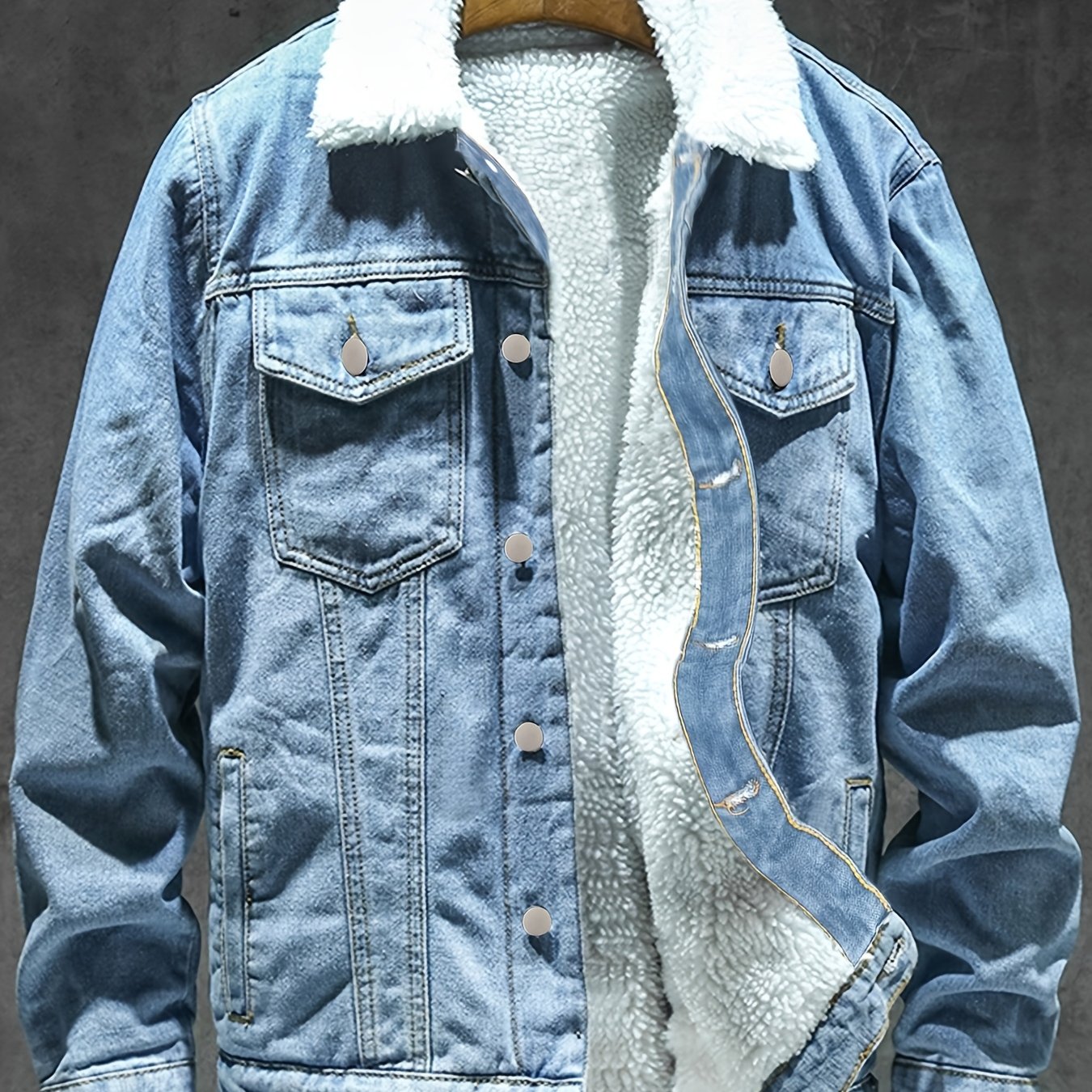 Apolline | Veste Denim Doublée Sherpa