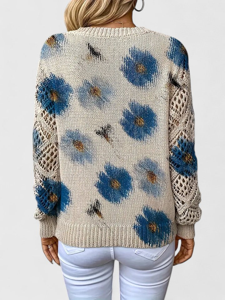 Aurélie | Élégant sweater with floral design