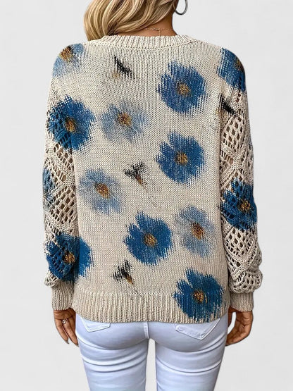 Aurélie | Élégant sweater with floral design