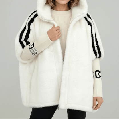 Aurore | Veste à Capuche Fausse Fourrure