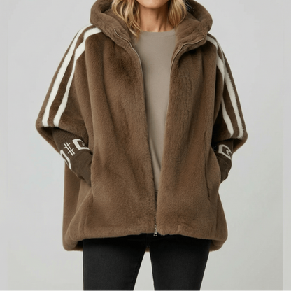 Aurore | Veste à Capuche Fausse Fourrure