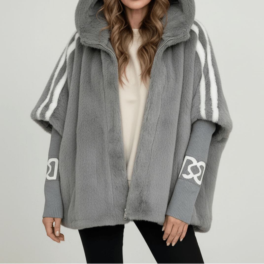 Aurore | Veste à Capuche Fausse Fourrure