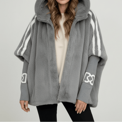 Aurore | Veste à Capuche Fausse Fourrure