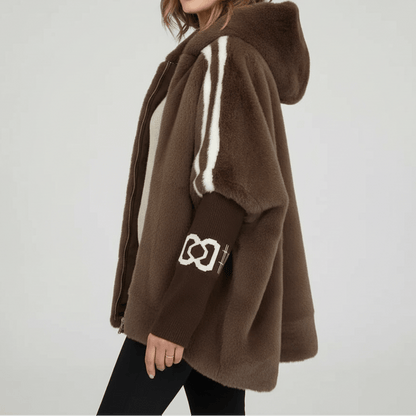 Aurore | Veste à Capuche Fausse Fourrure