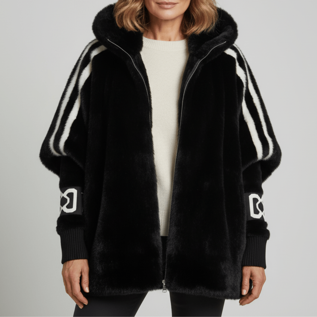 Aurore | Veste à Capuche Fausse Fourrure