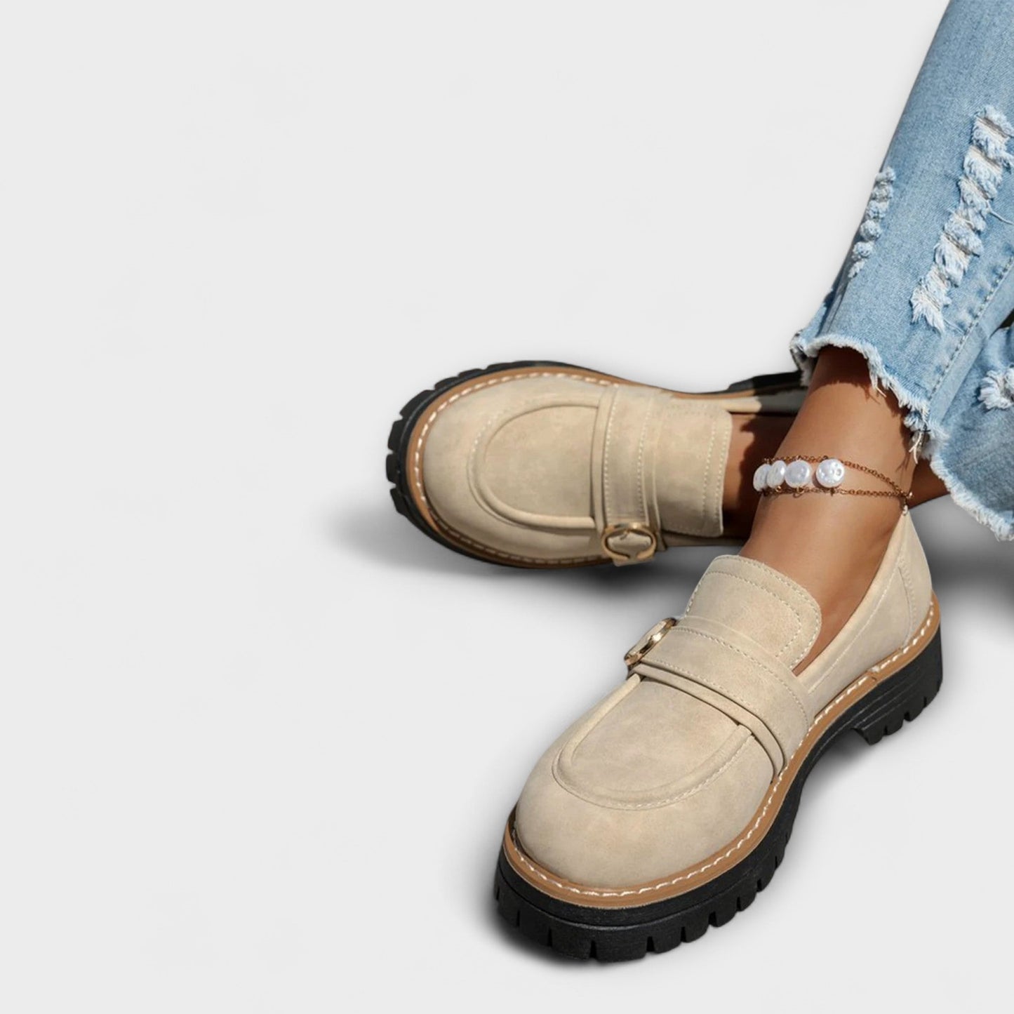 Elena | Round-Toe Décontracté Mocassins