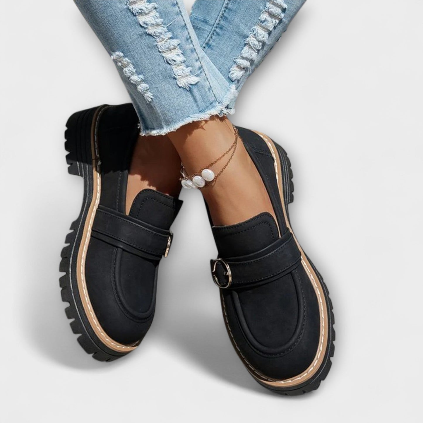 Elena | Round-Toe Décontracté Mocassins