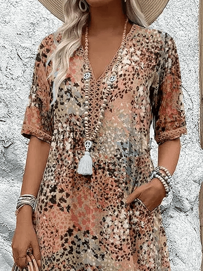 Luna | Fluide Océan Print Robe