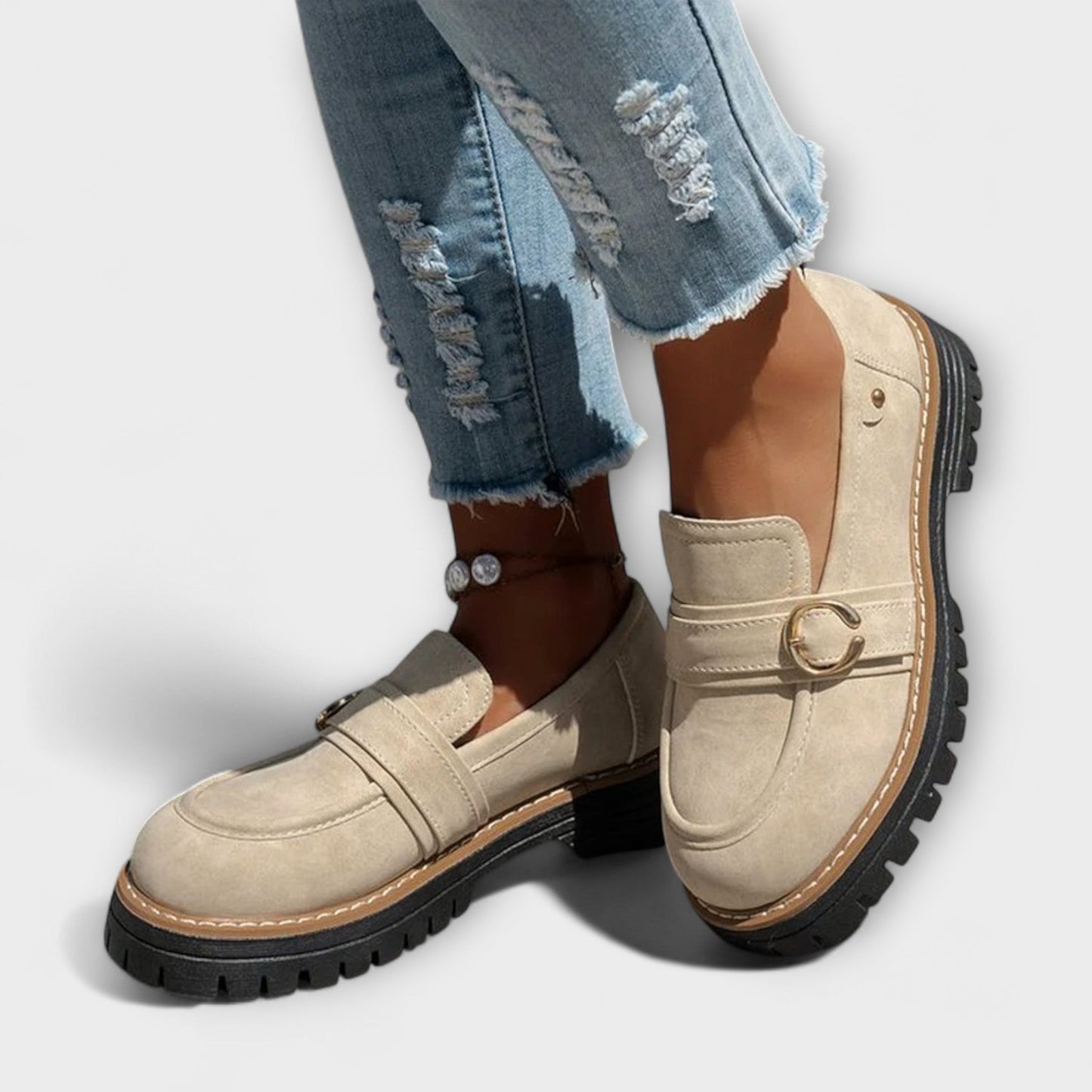 Elena | Round-Toe Décontracté Mocassins