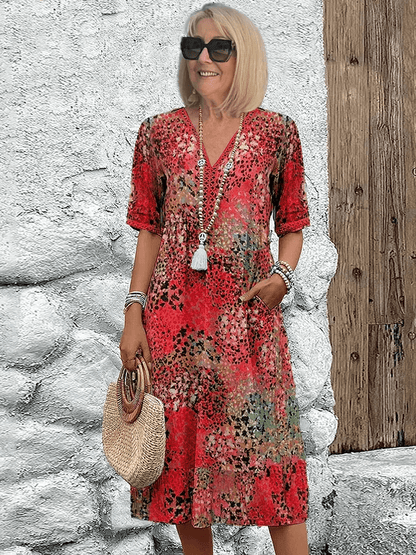 Luna | Fluide Océan Print Robe